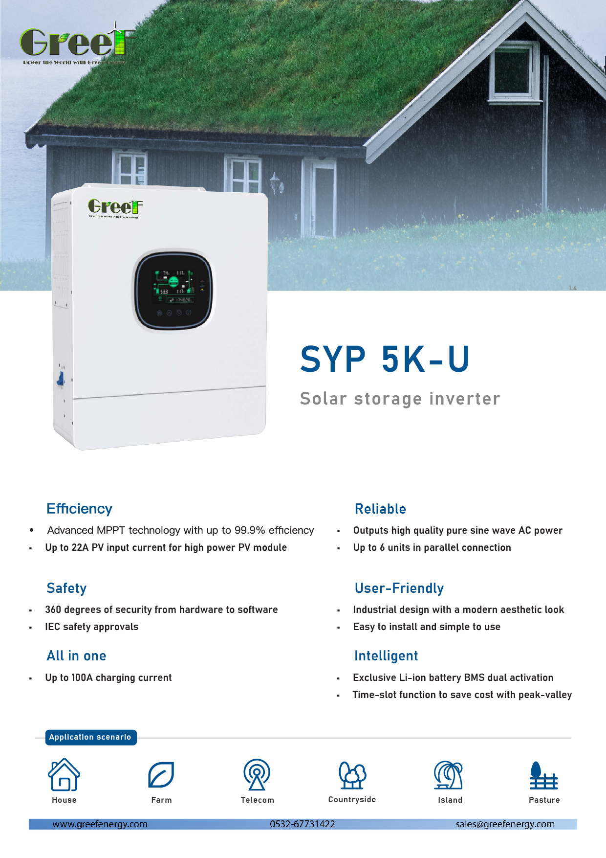 SYP series_48V_5kW_US_solar storage inverter_datasheet_V1.4-01